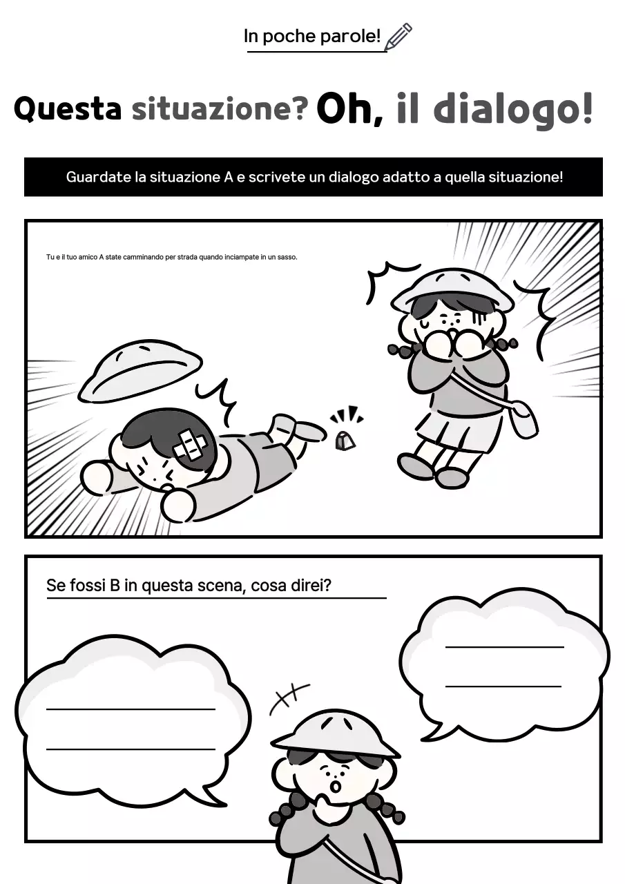 Materiali didattici in bianco e nero