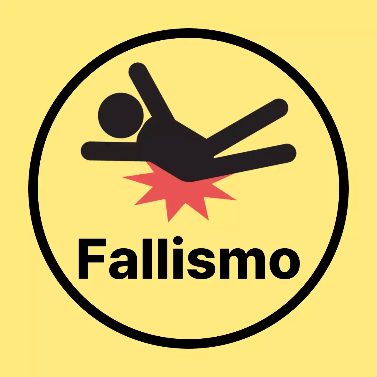Aviso amarelo básico de precaução contra quedas