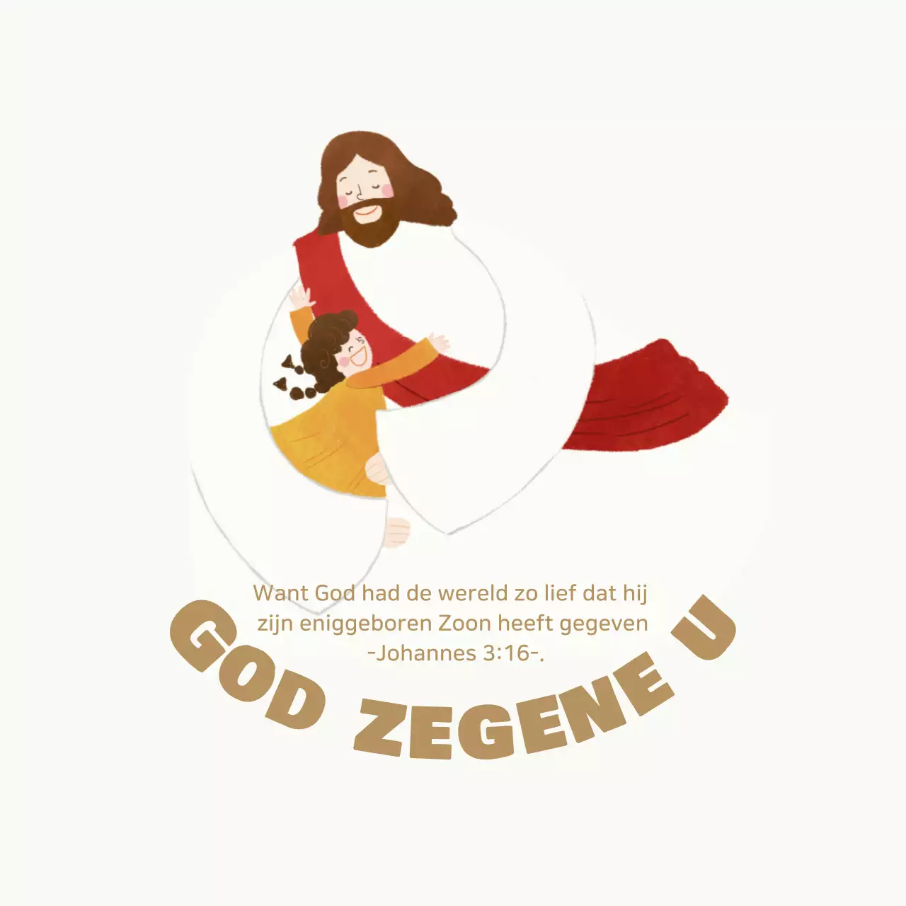 Beige eenvoudige christelijke zin