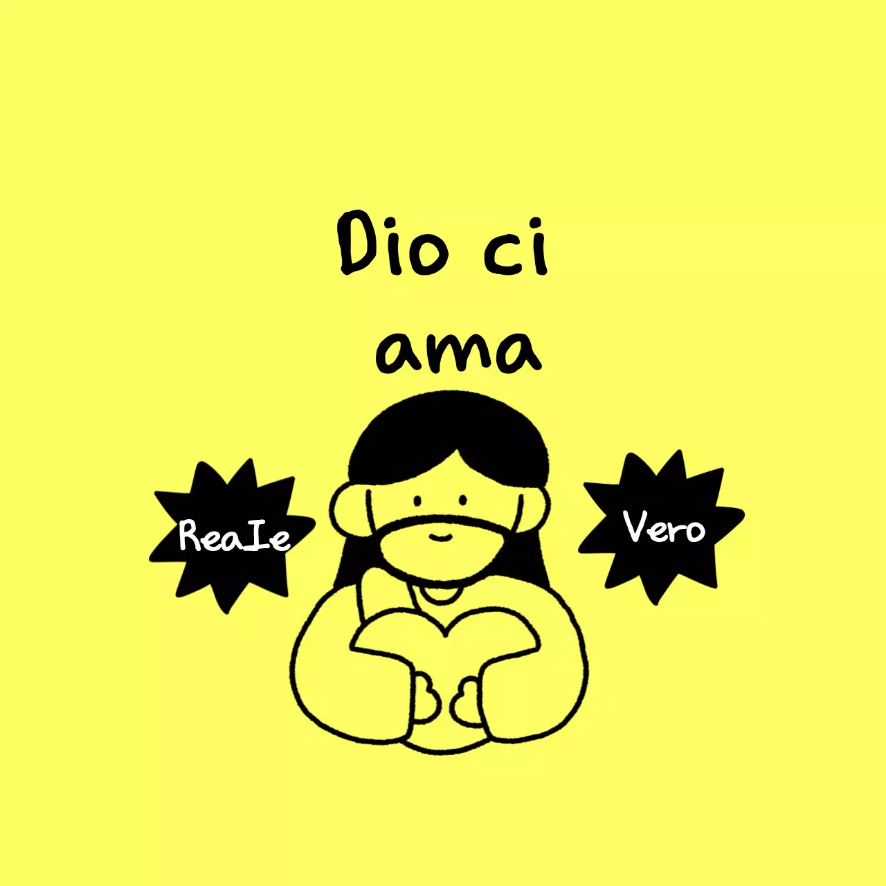 Semplici frasi religiose in bianco e nero