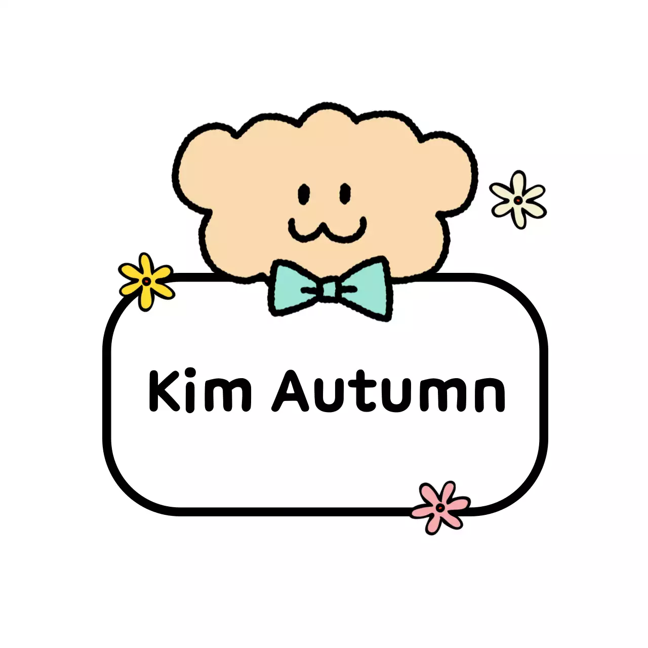 Autocollants de personnages mignons marron