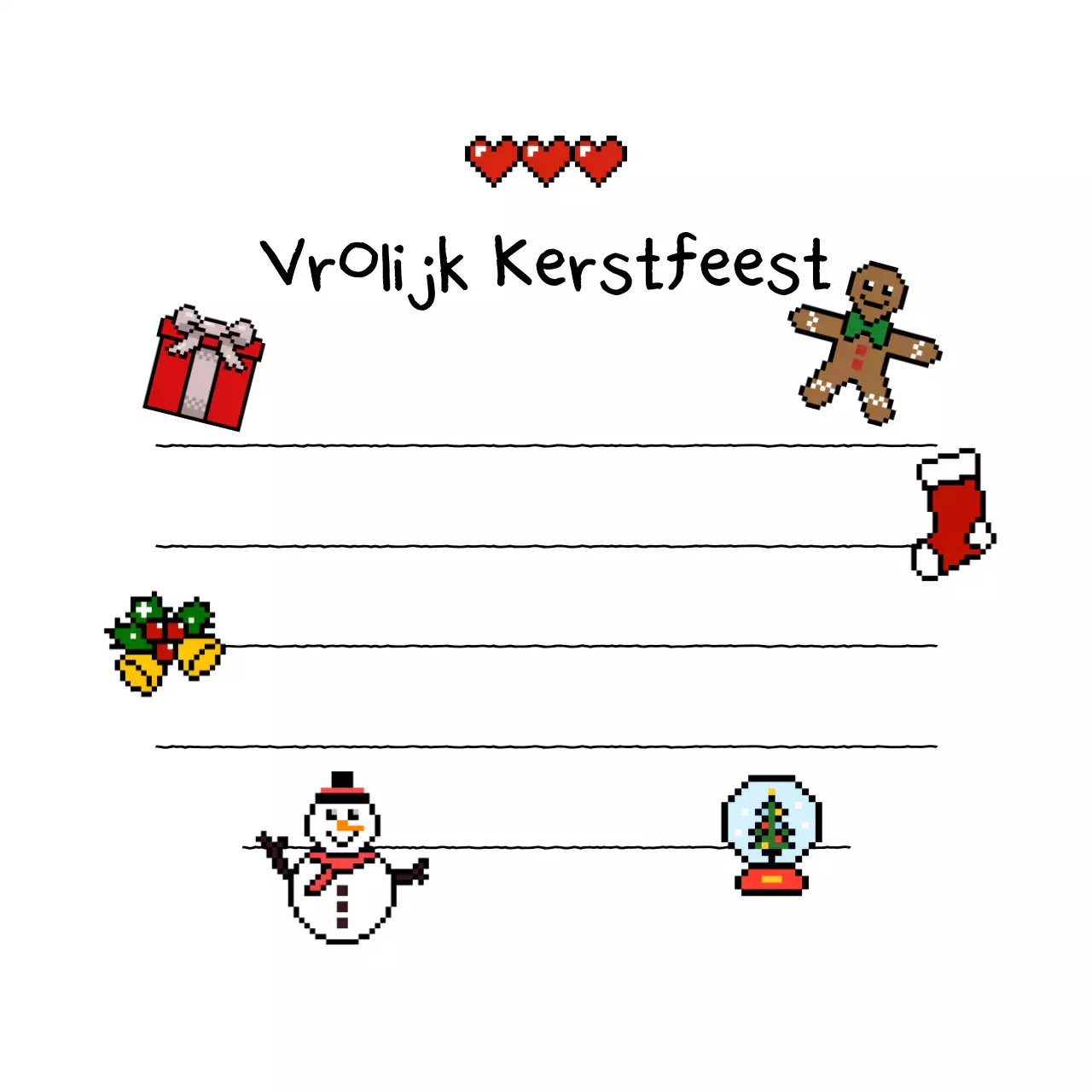 Witte Baby Kerstbrief