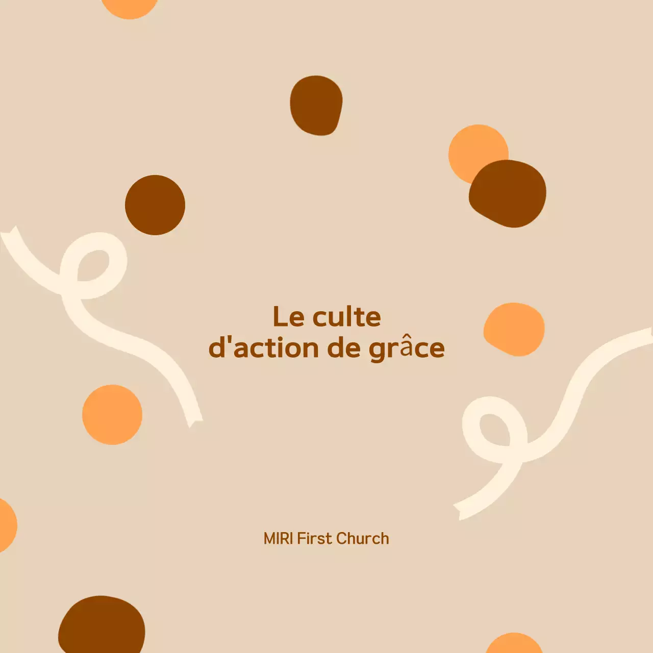 Guide de culte simple beige