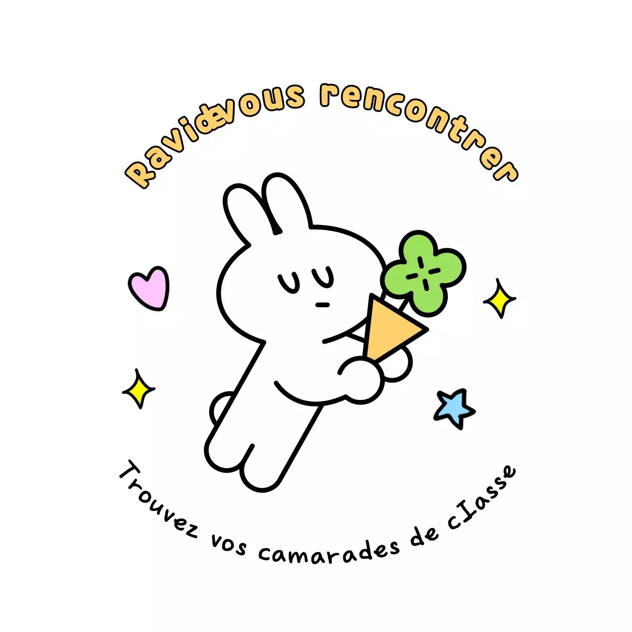 Autocollants de personnages mignons verts