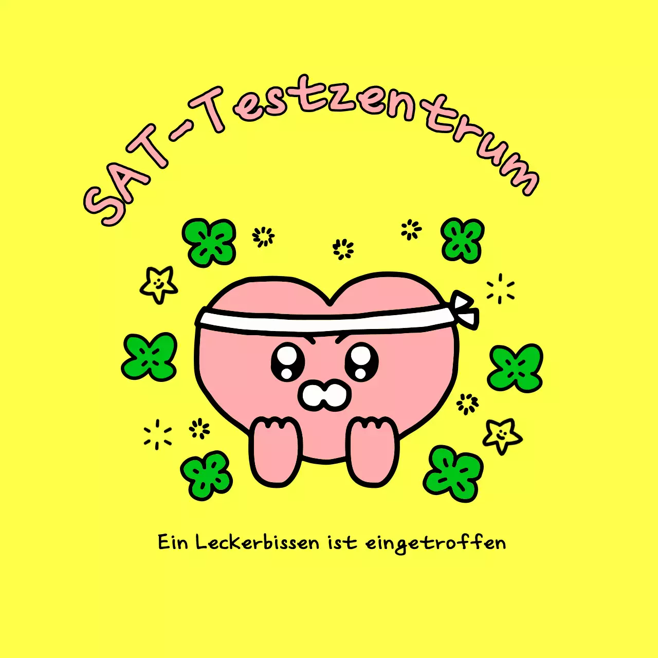 Gelbe süße College-Aufnahmeprüfung jubeln