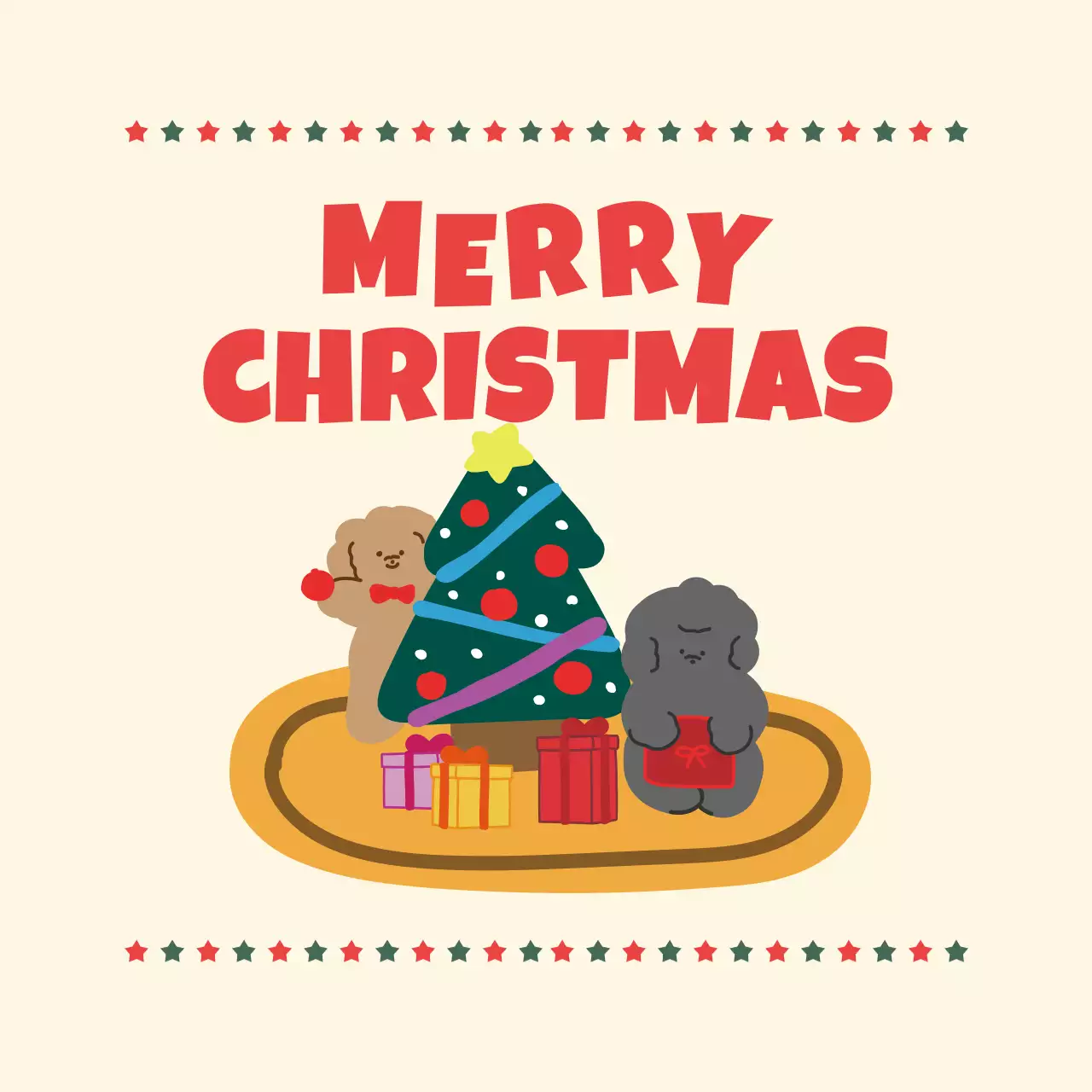 Ivory Baby Christmas Card