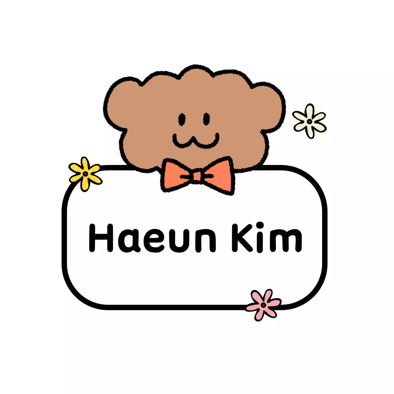 Bruine schattige karakterstickers