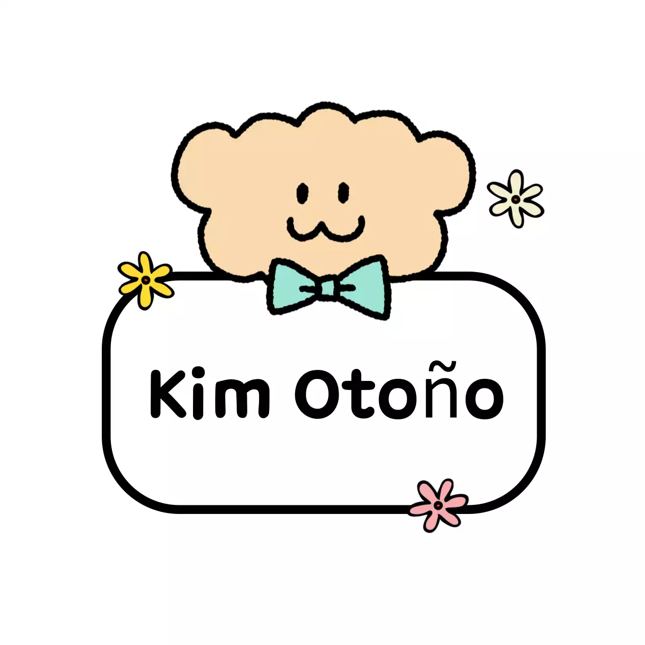 Pegatinas de personajes lindos de color marrón