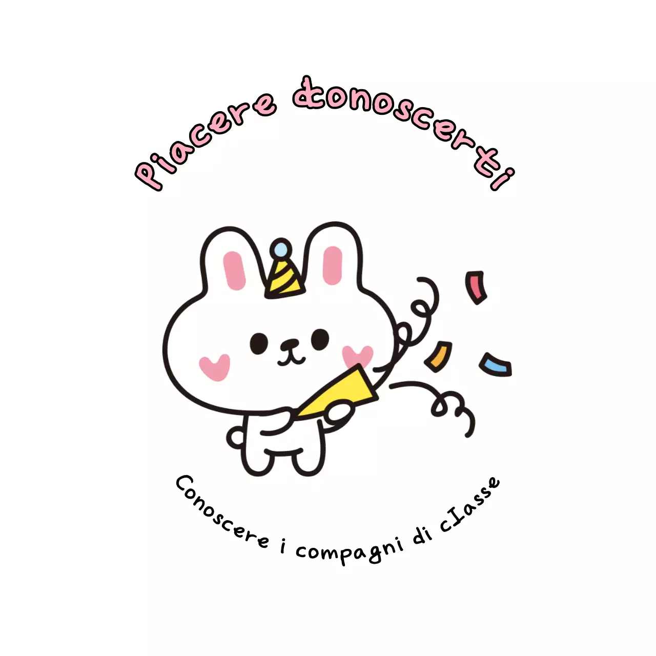 Cartolina di benvenuto rosa per neonati