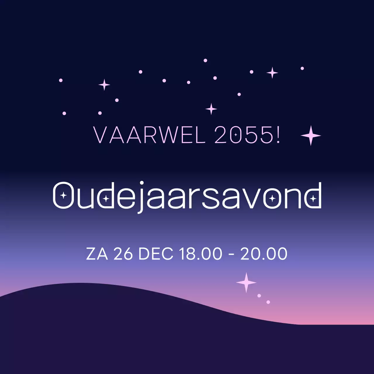 Blue Modern eindejaarsevenement