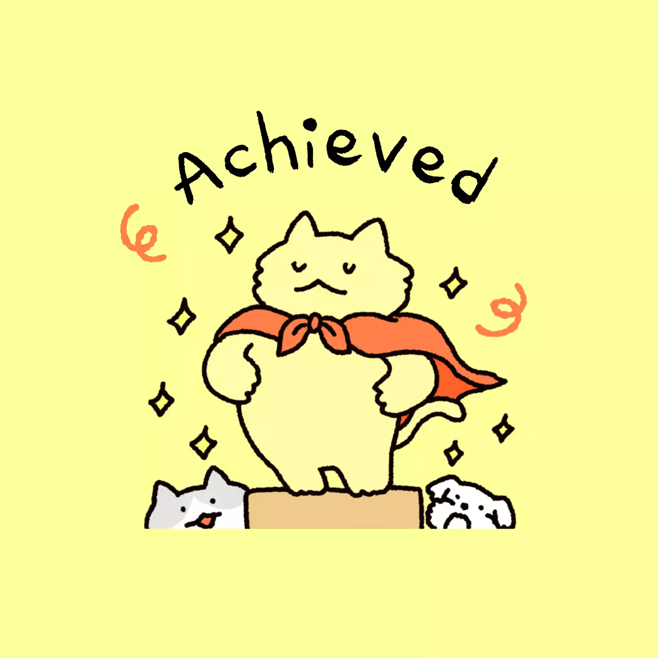 Yellow baby cheering for passing