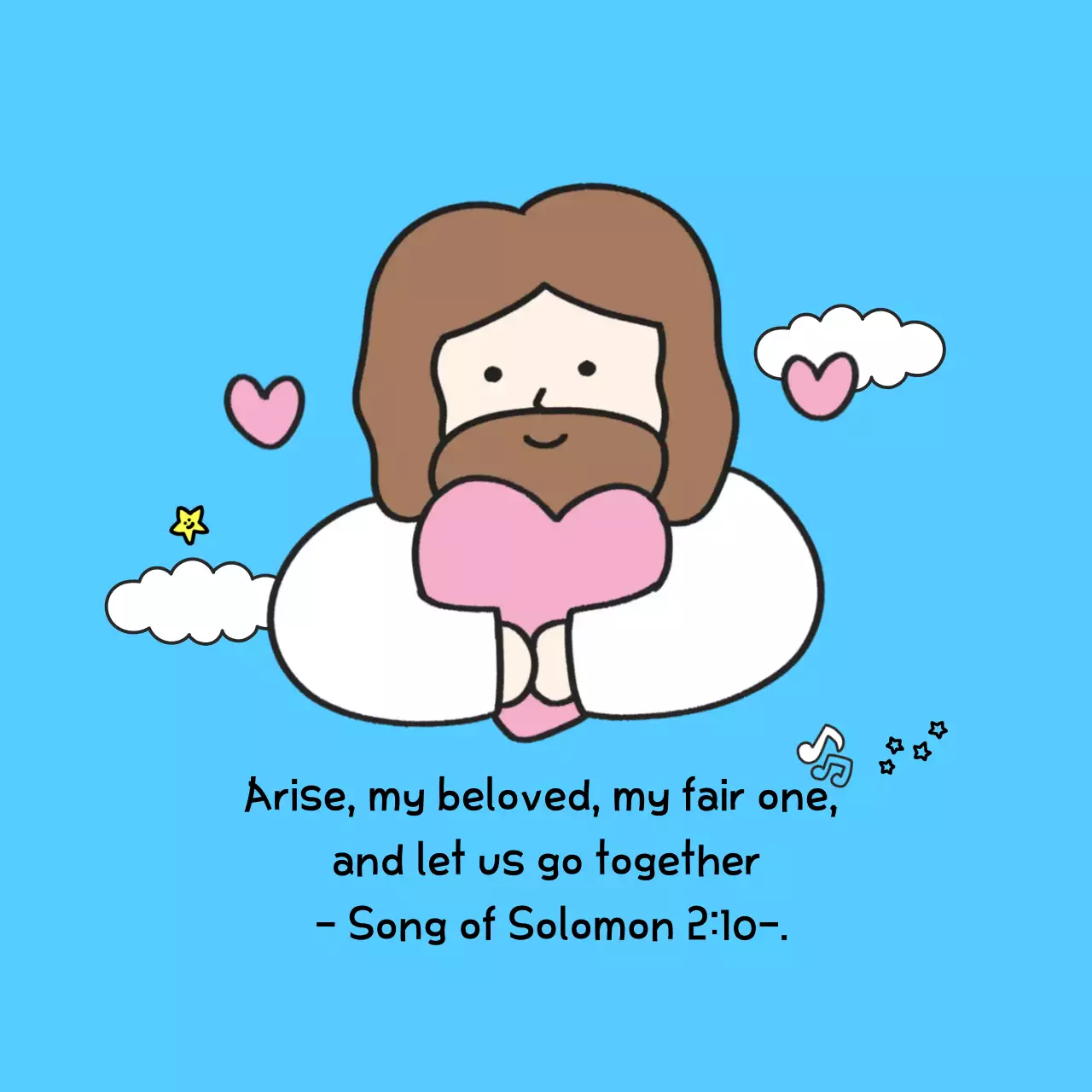 Bưu thiếp câu Kinh Thánh Sky Blue Baby