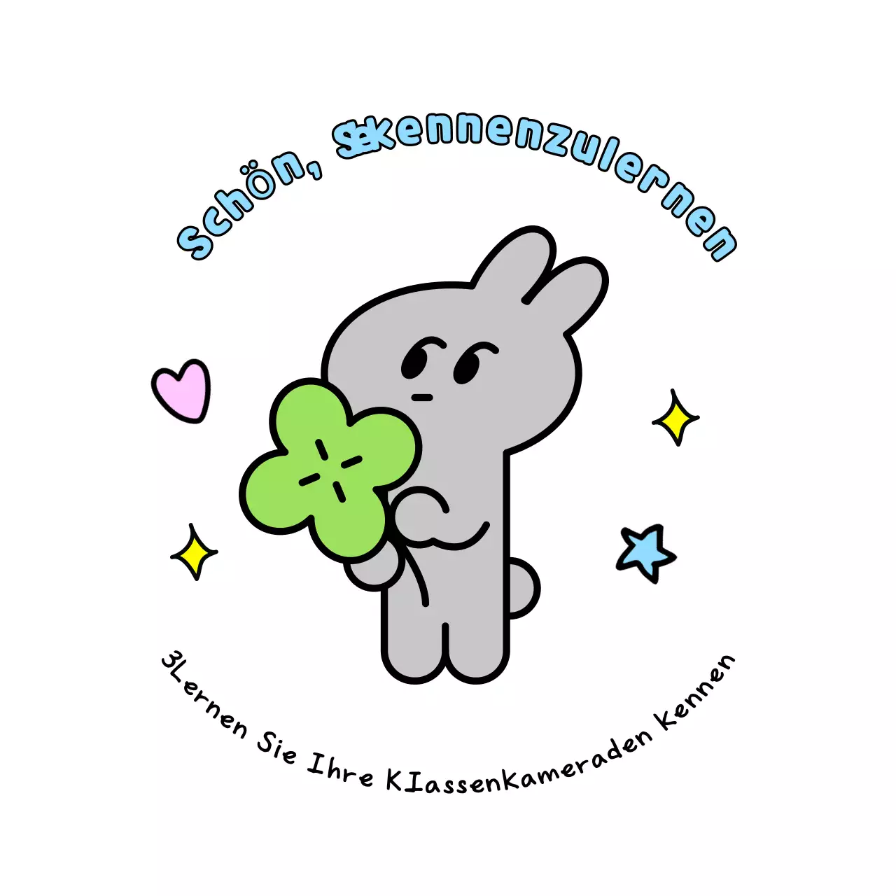 Grüne süße Charakteraufkleber