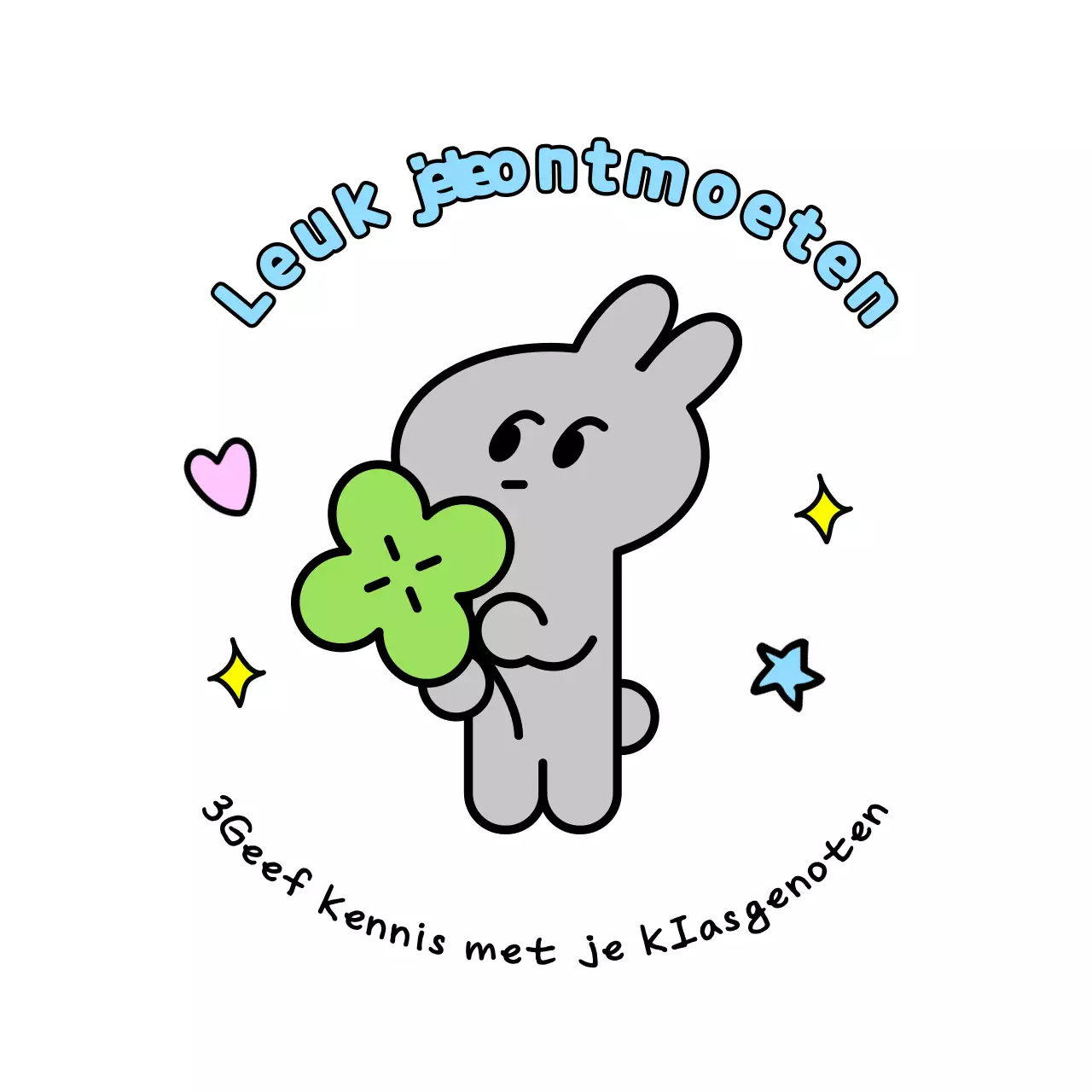 Groene babykarakterstickers