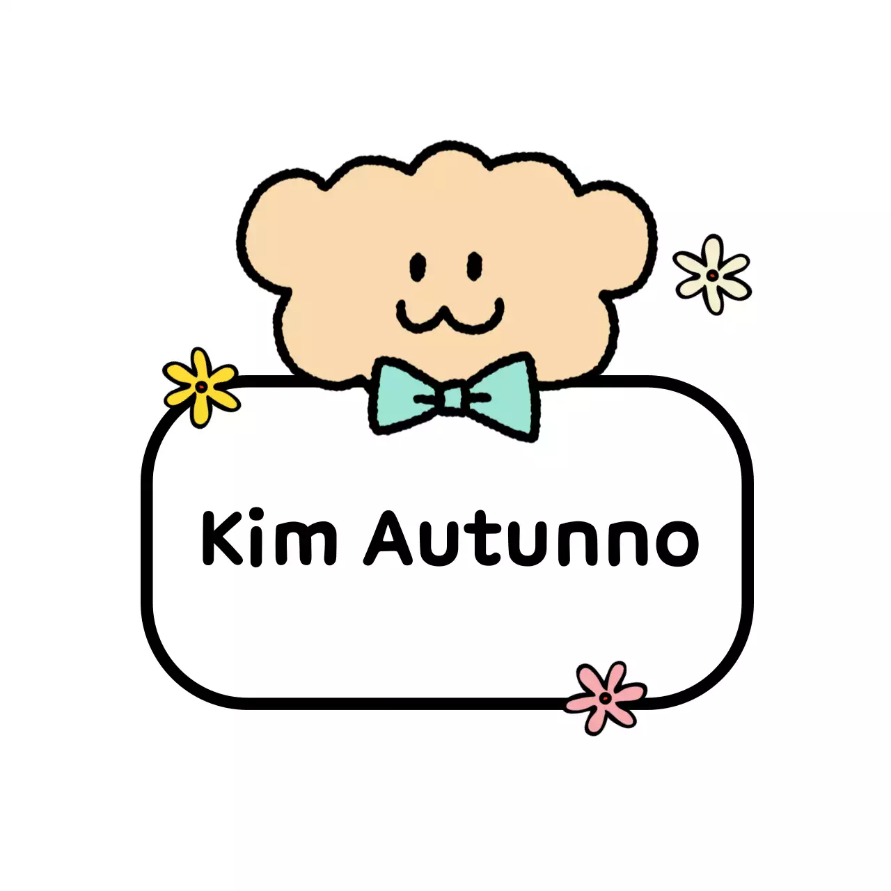 Adesivi marroni con simpatici personaggi