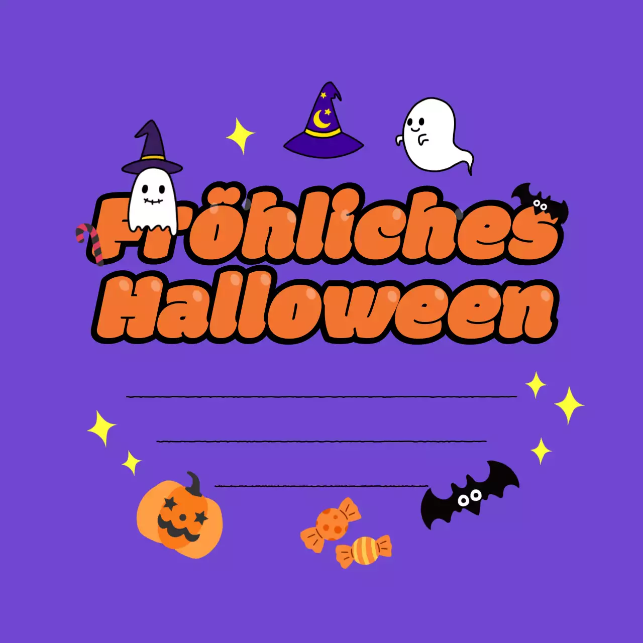 Lila Baby Halloween Postkarte