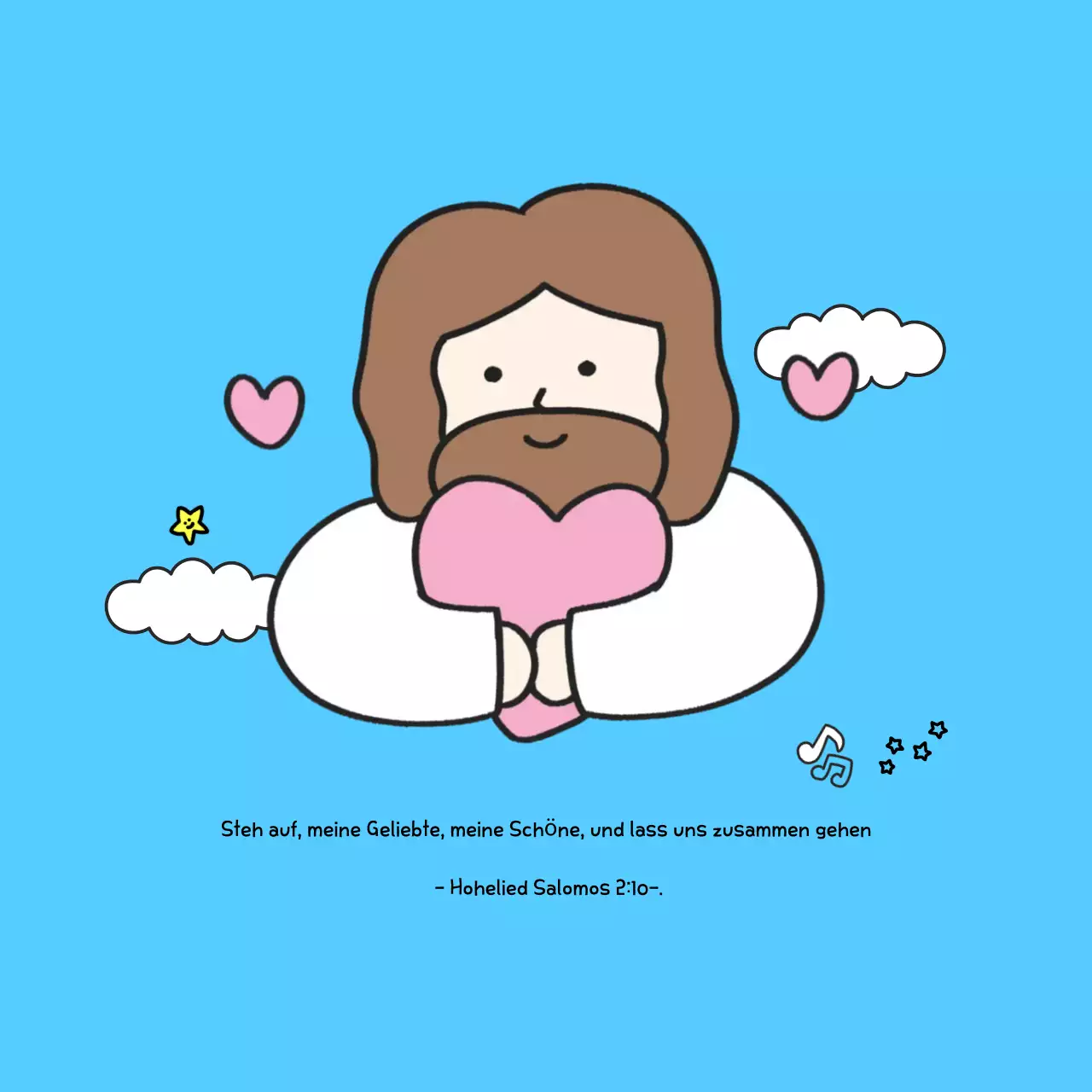 Himmelblauer Baby-Bibelvers Postkarte