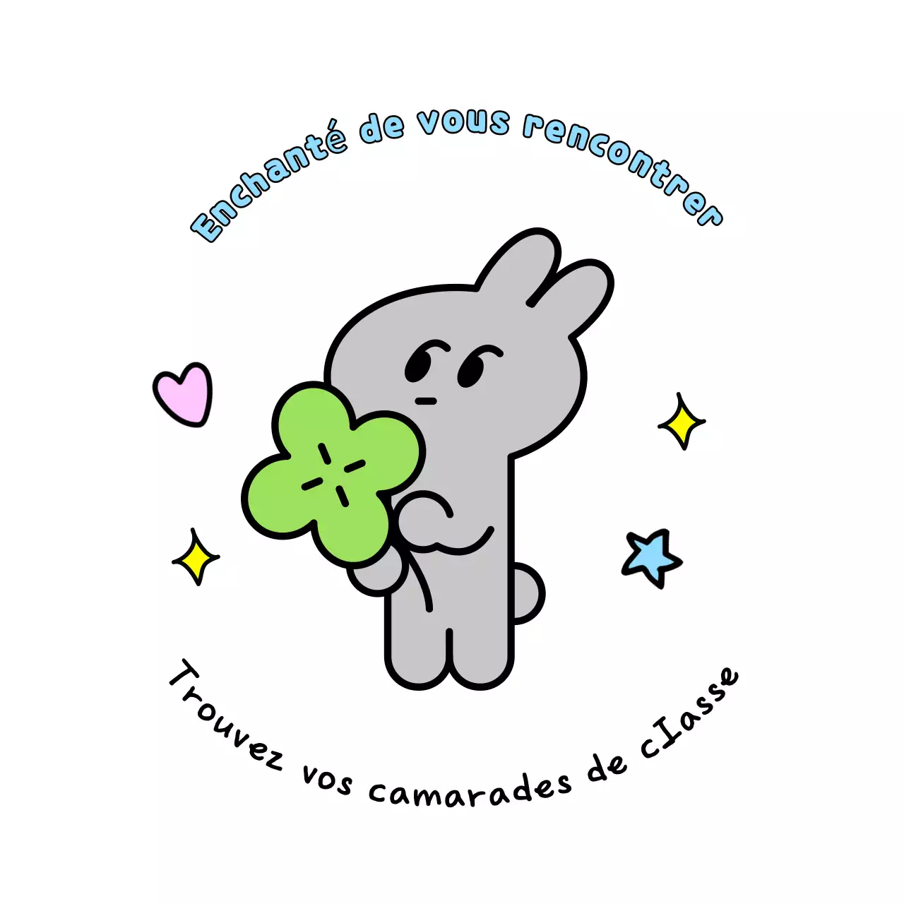 Autocollants de personnages mignons verts