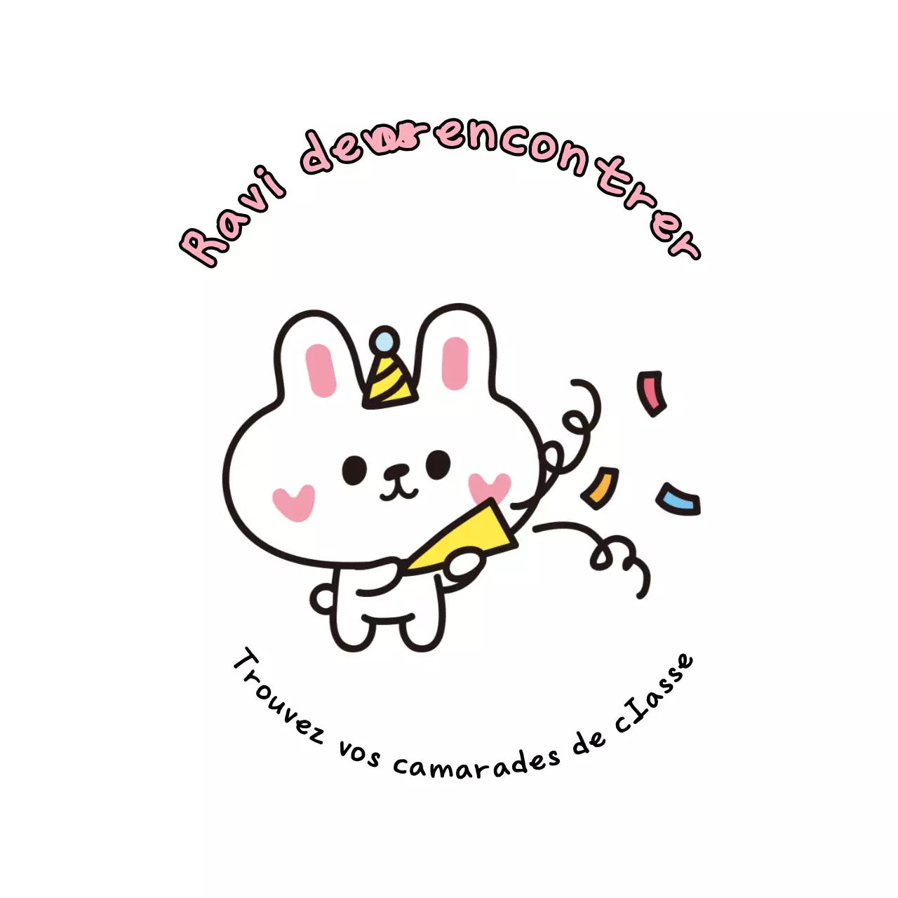 Carte postale de bienvenue pour bébé rose