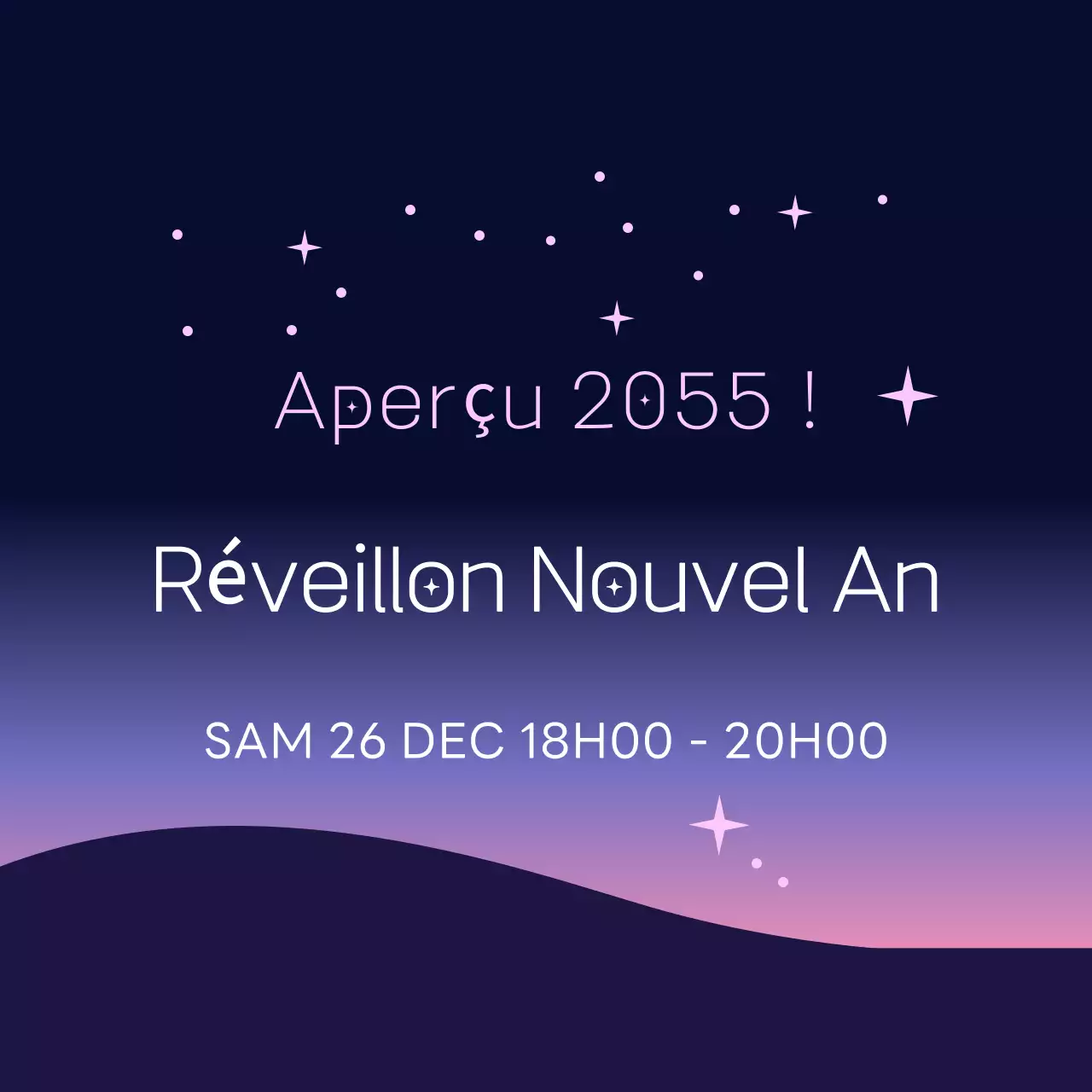 Événement de fin d'année Blue Modern