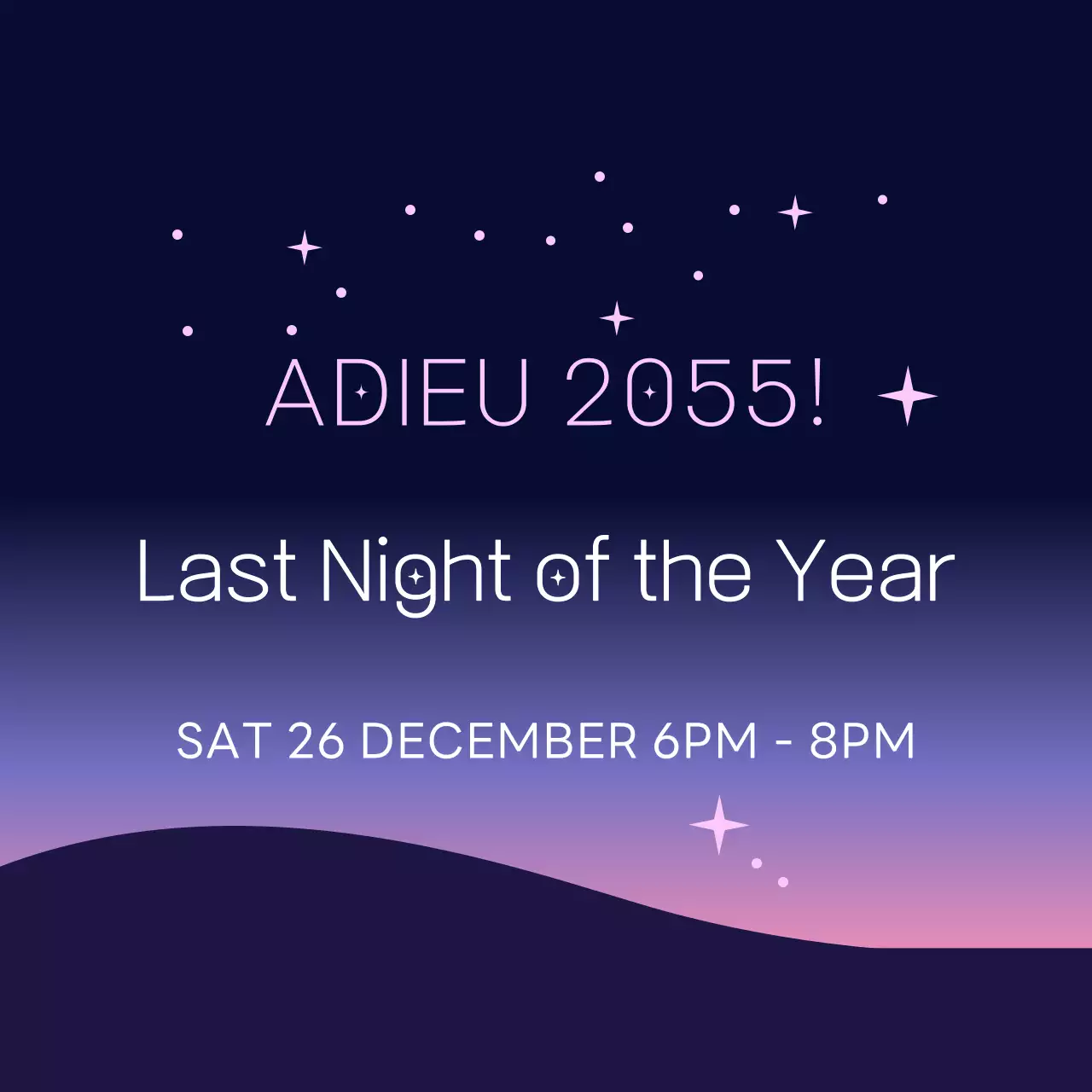 Acara Akhir Tahun Modern Biru