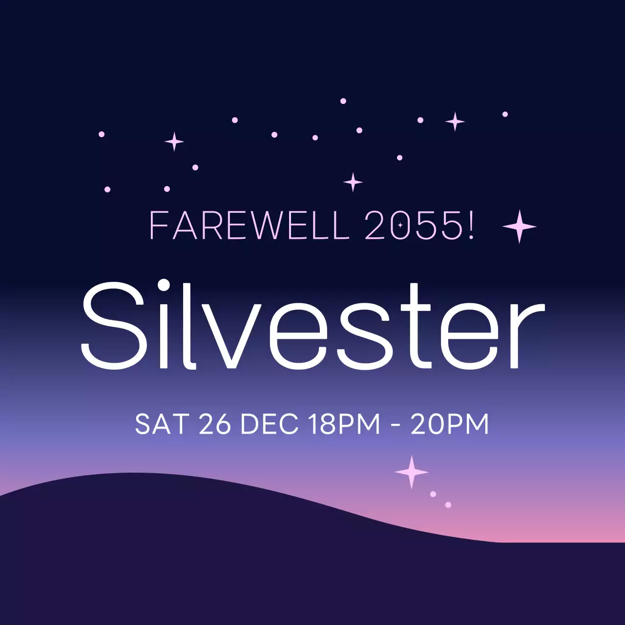 Navy Modern Jahresabschluss-Event