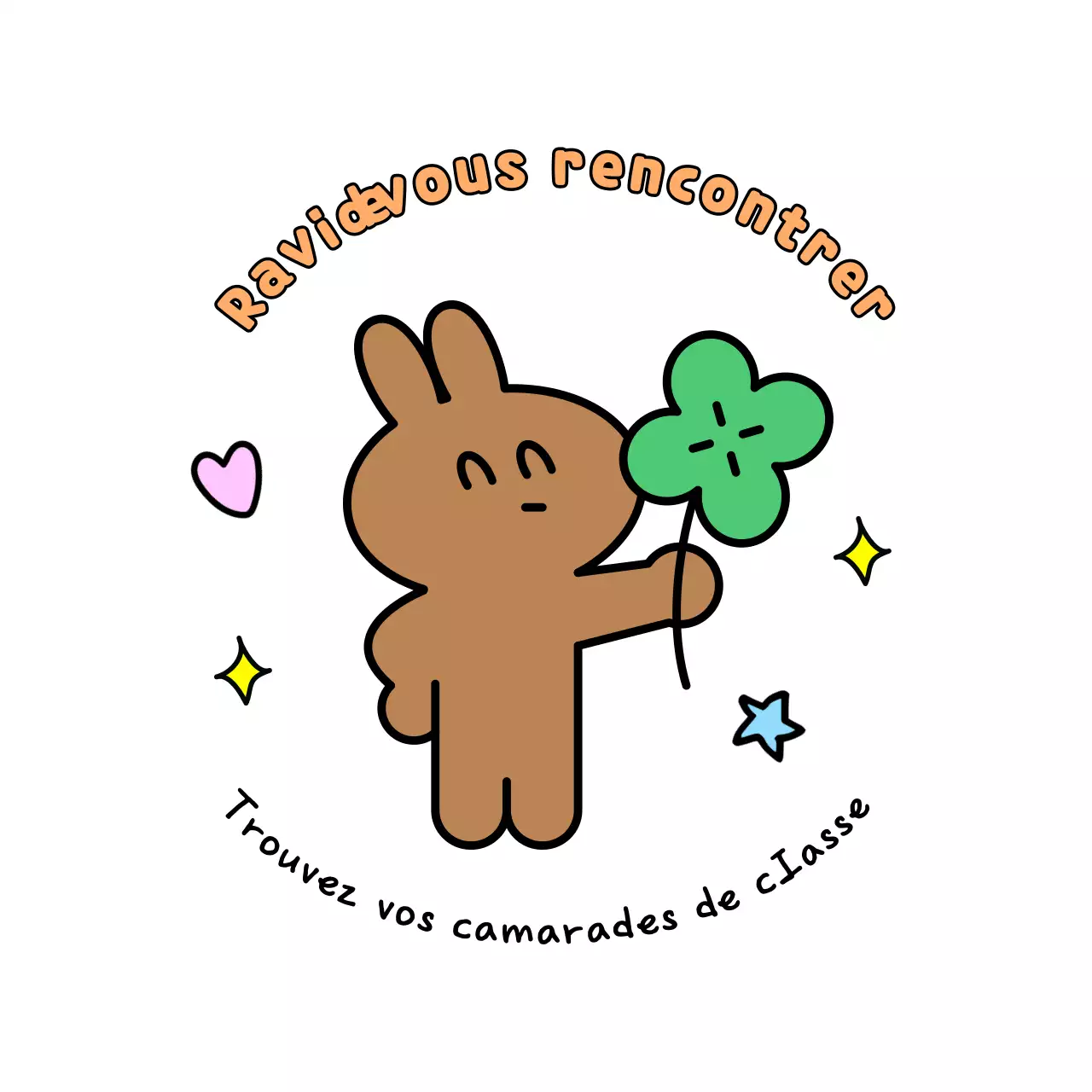 Autocollants de personnages mignons verts