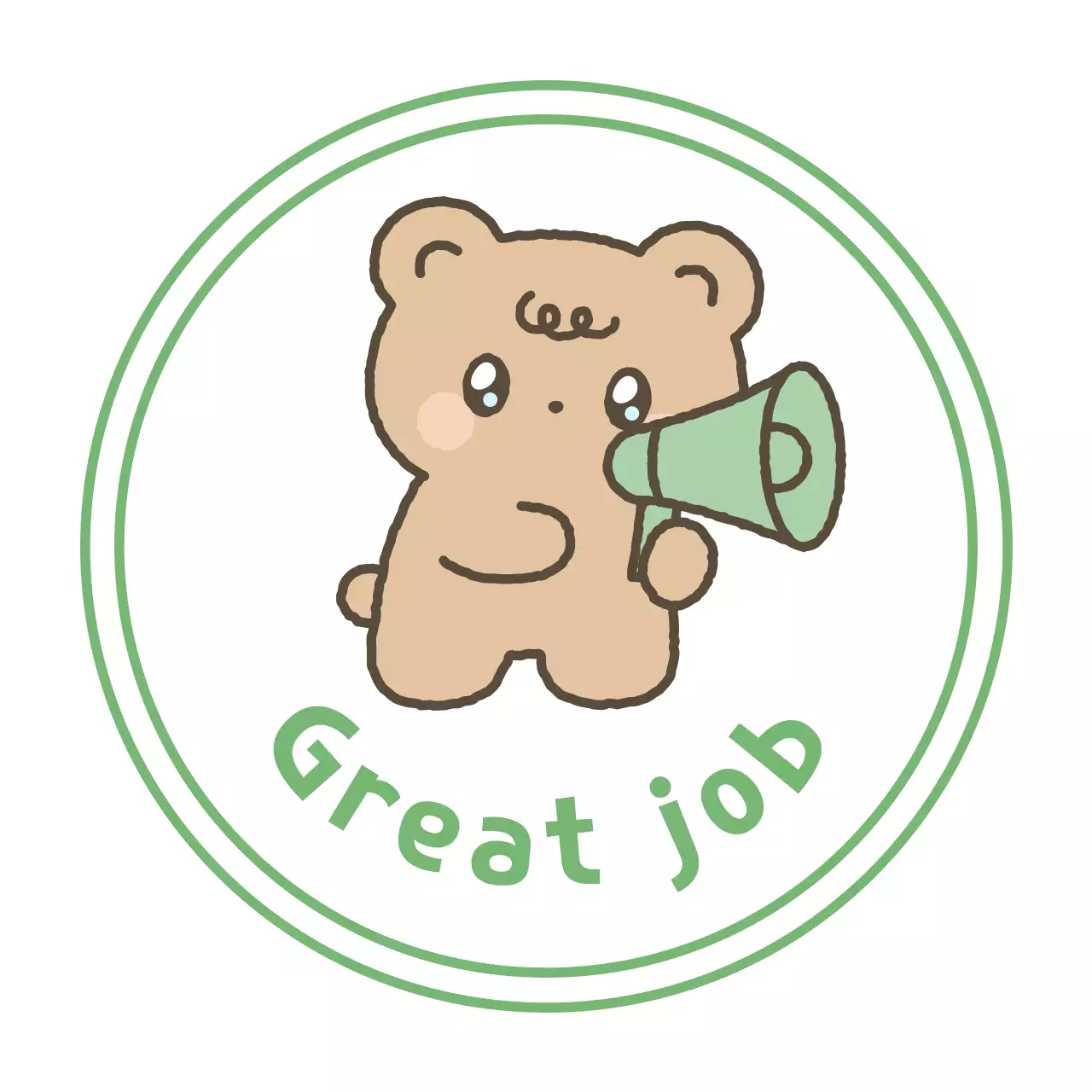 Pink baby cheering stickers