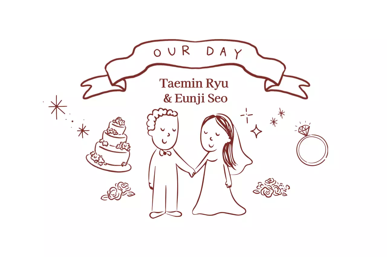 Brown Baby Wedding Invitation