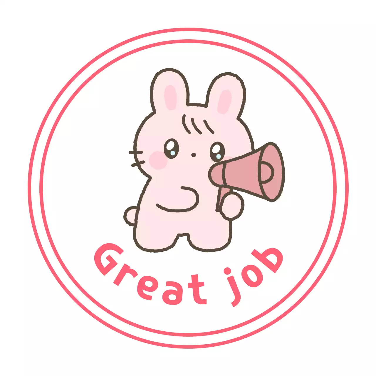 Pink baby cheering stickers