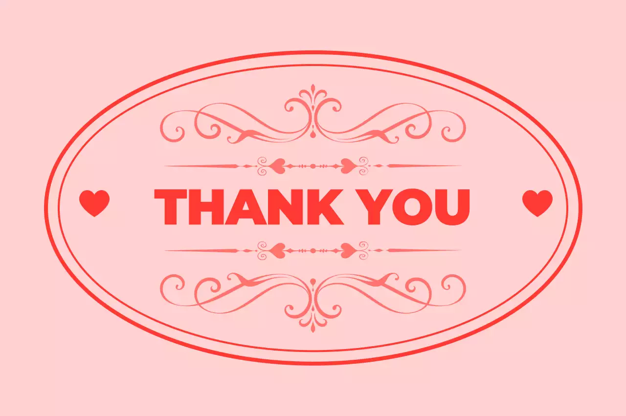 Pink Simple Thank You Letter