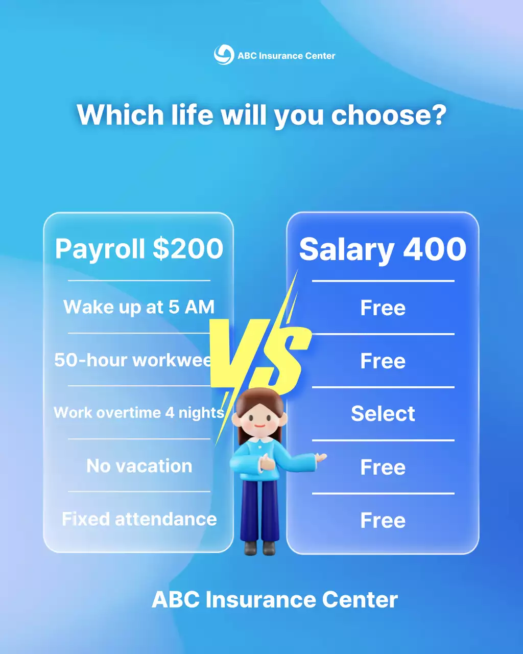 Sky Blue Modern Workplace Selection Advertisement