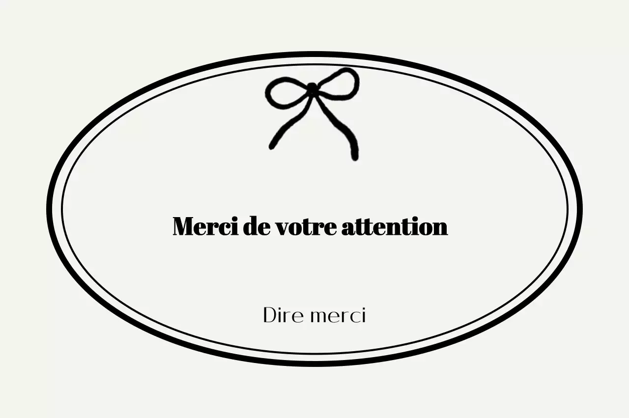 Lettre de remerciement simple en ivoire