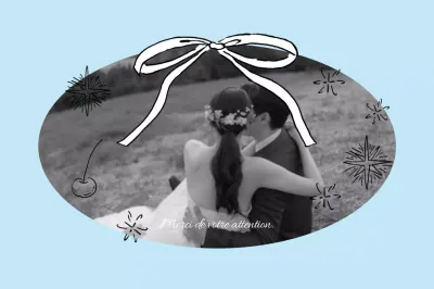 Cadeau de mariage simple bleu ciel