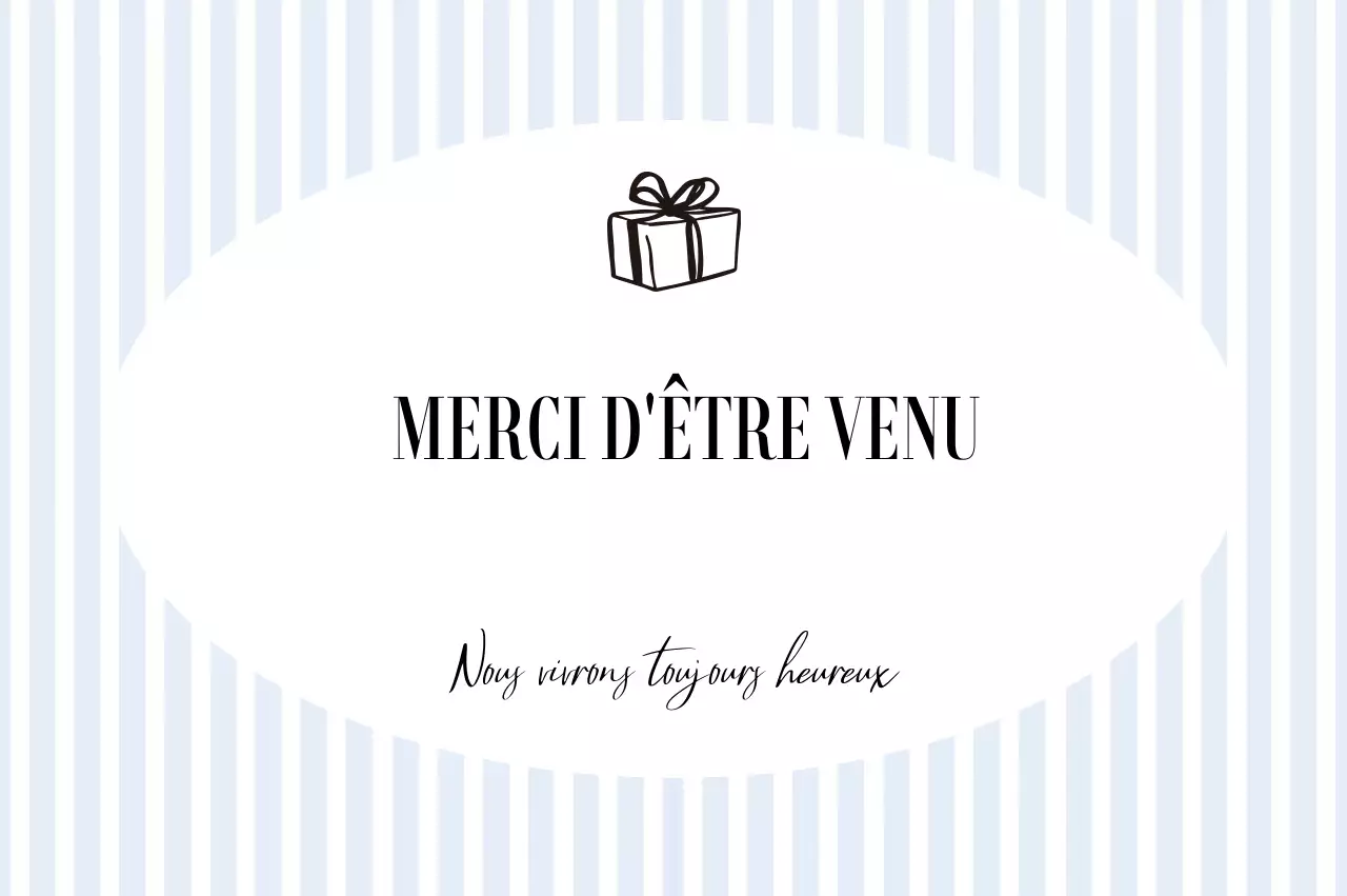 Cadeau d'anniversaire simple bleu ciel