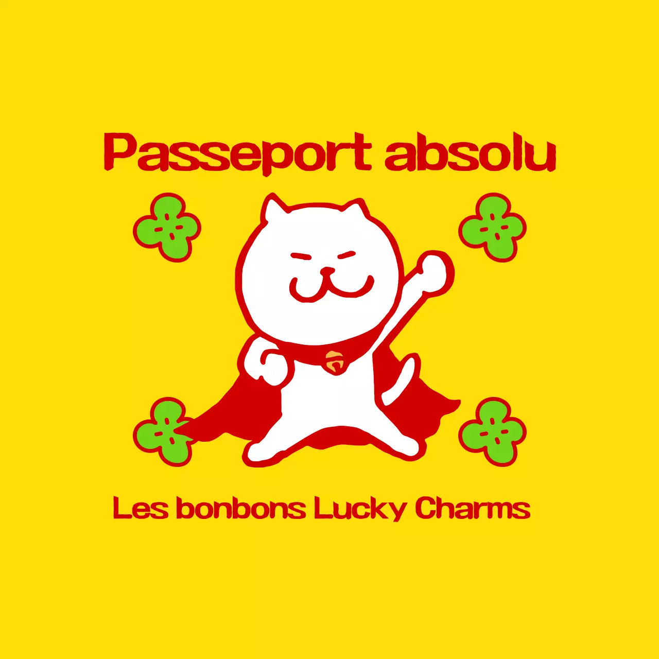 Mème porte-bonheur jaune kitsch