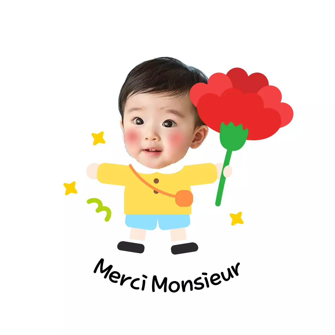 Bébé rouge Merci pour la fête des enseignants