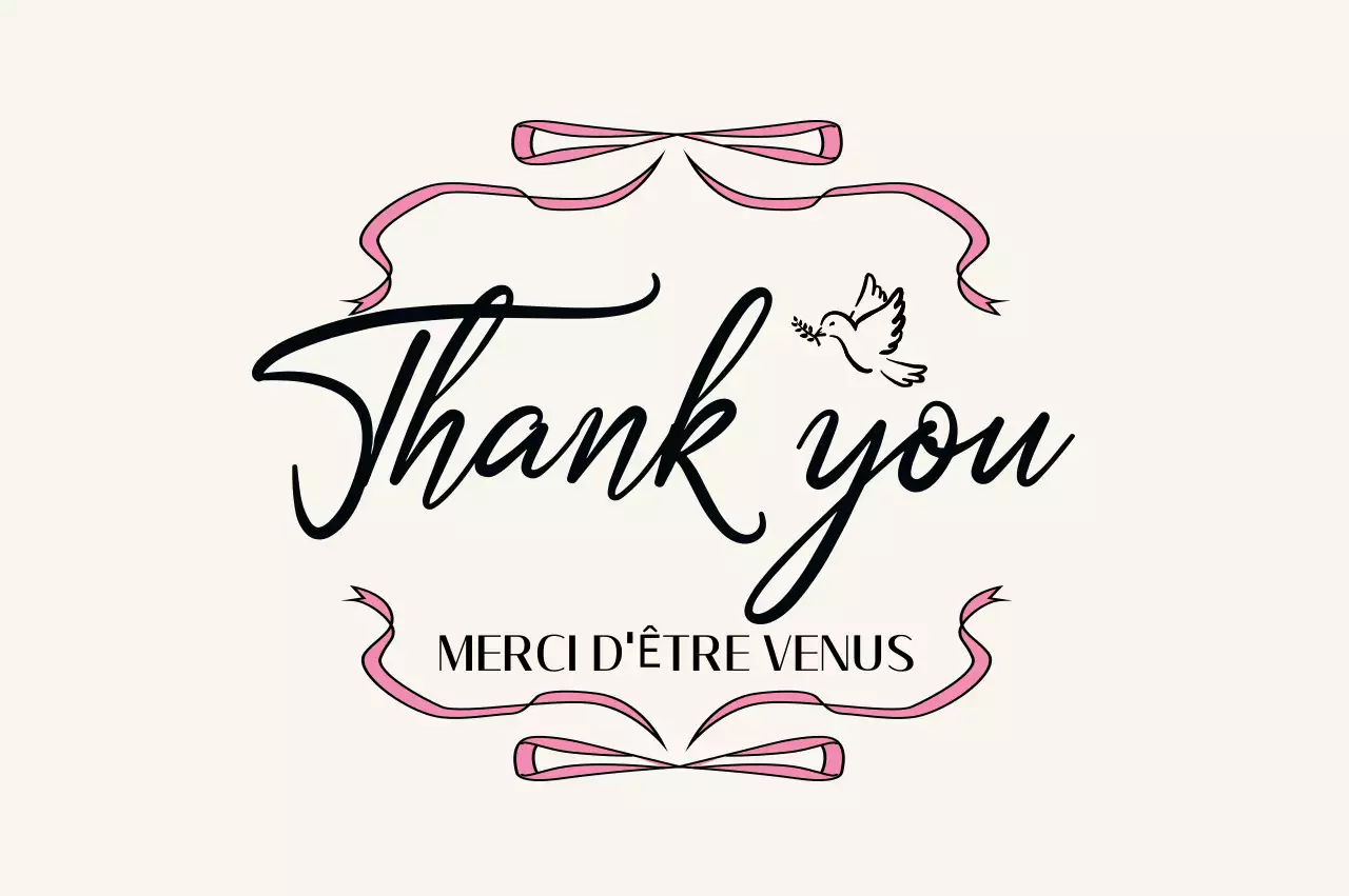 Cartes de remerciement classiques beiges