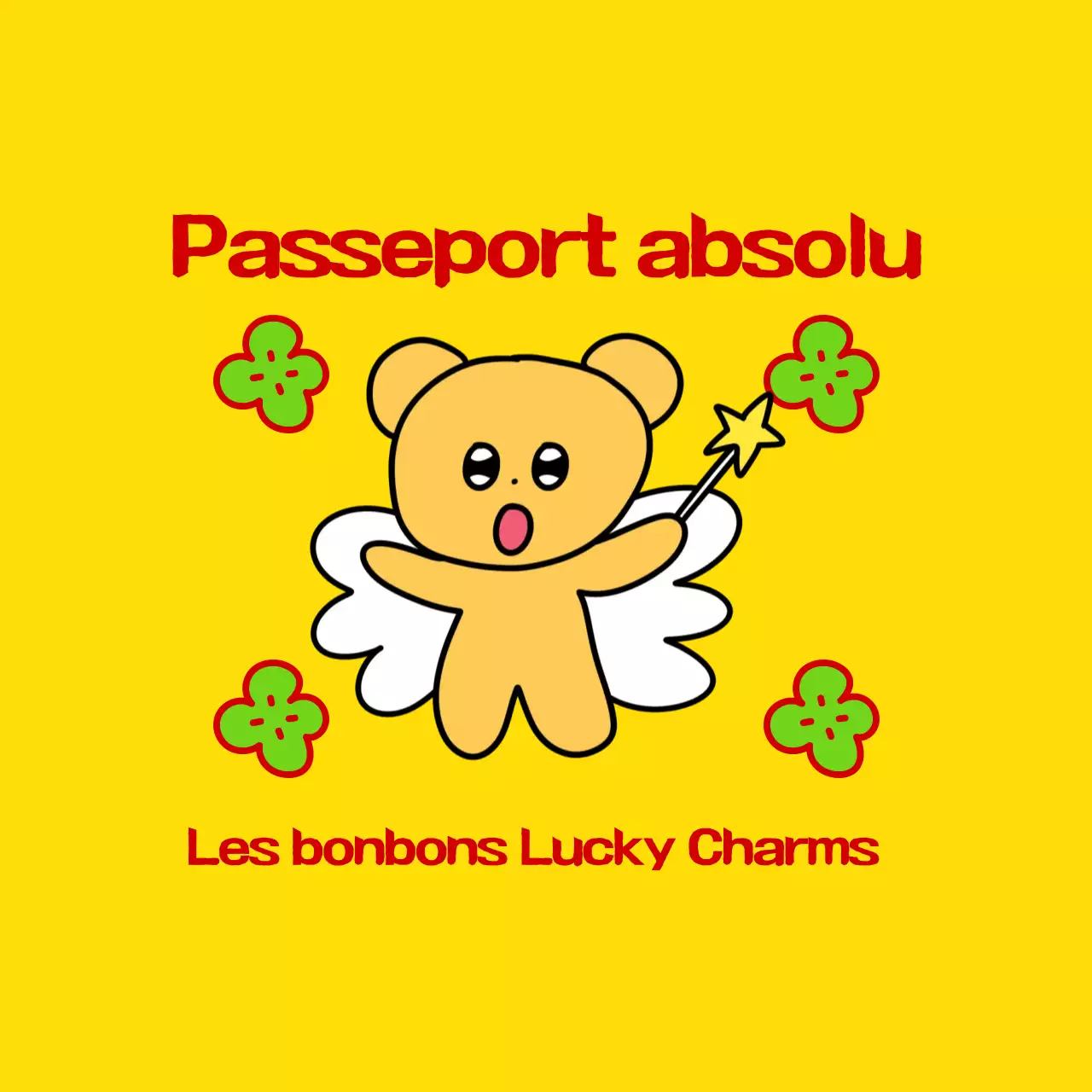 Mème porte-bonheur jaune kitsch