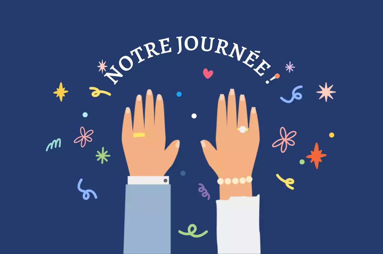 Anniversaire de mariage simple et bleu