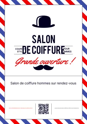 Ouverture du salon de coiffure pour hommes Blue Vintage