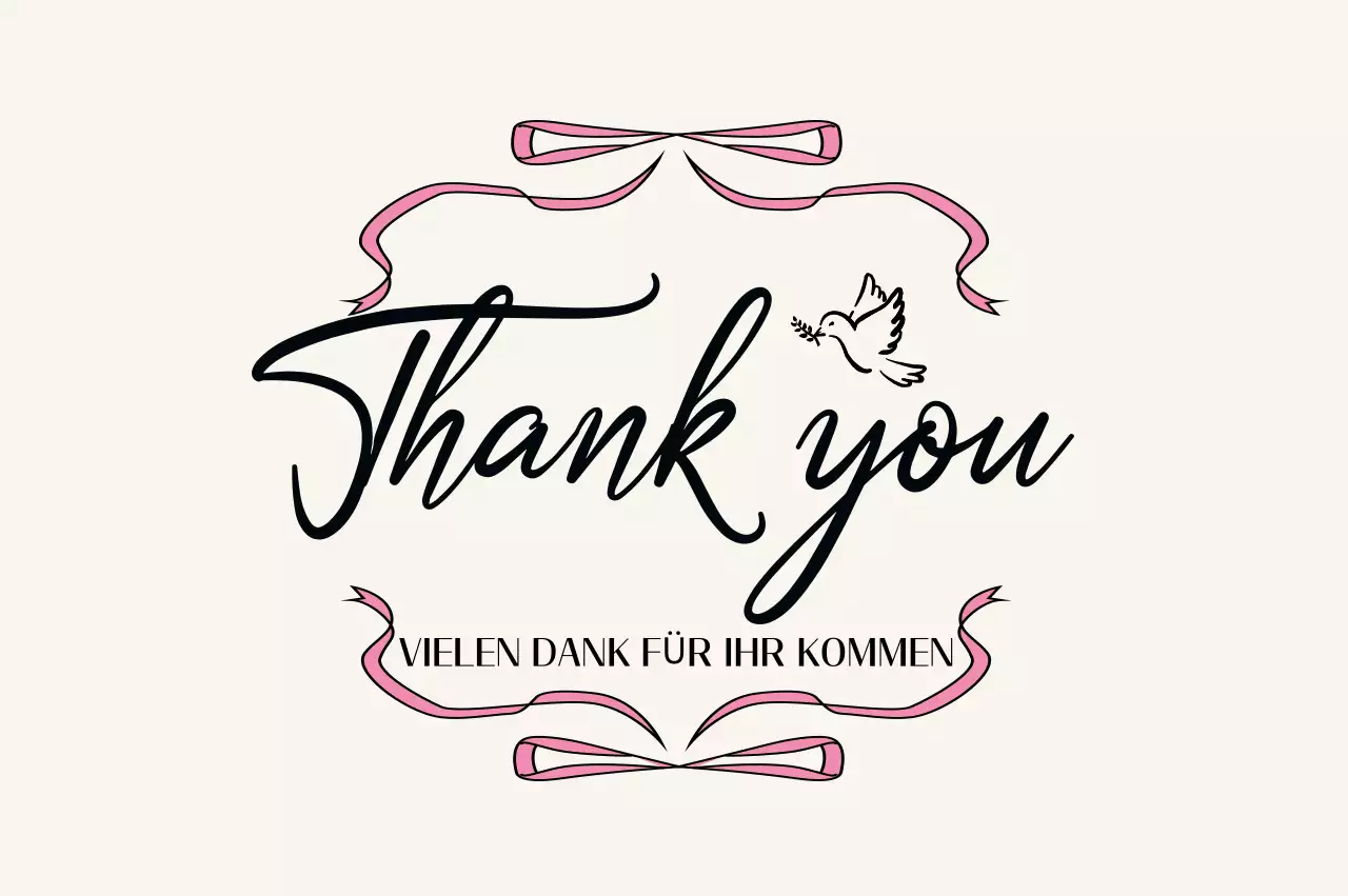 Beige Klassische Dankesgrüße