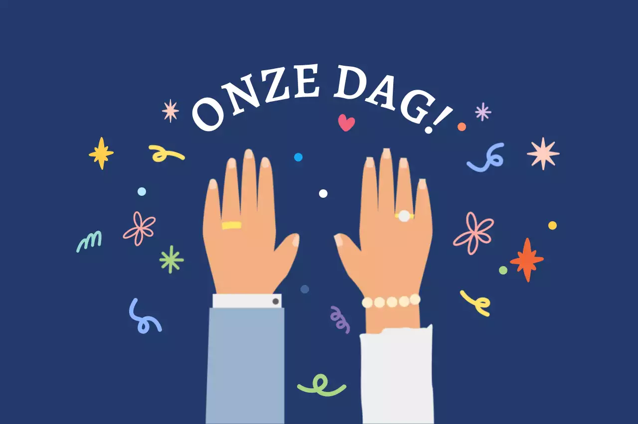 Blauwe eenvoudige huwelijksverjaardag