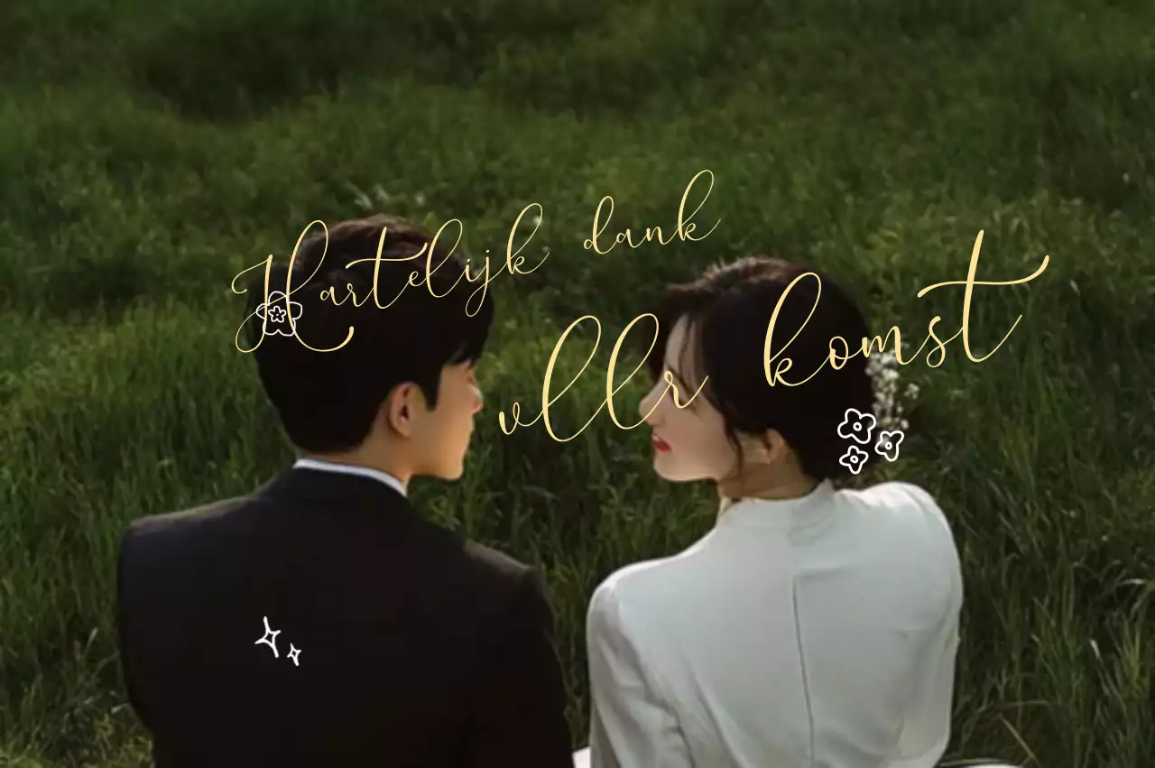 Groene elegante huwelijksuitnodiging