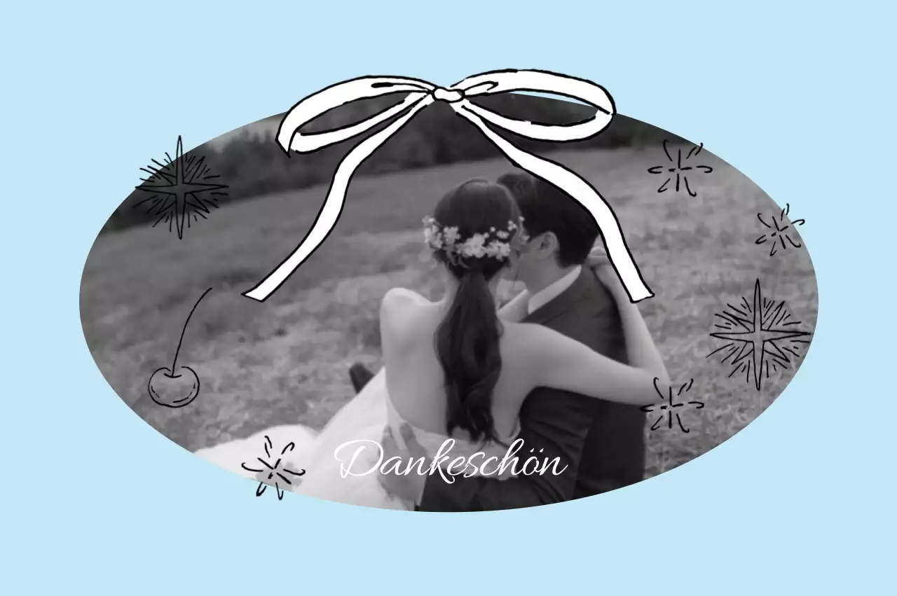 Himmelblaues einfaches Hochzeitsgeschenk