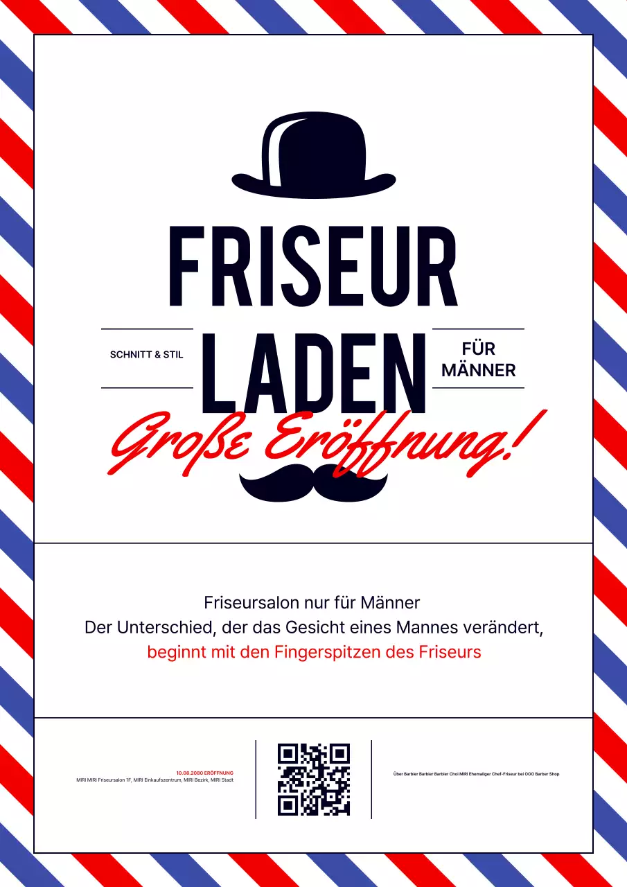 Blue Vintage Herren-Barbershop eröffnet