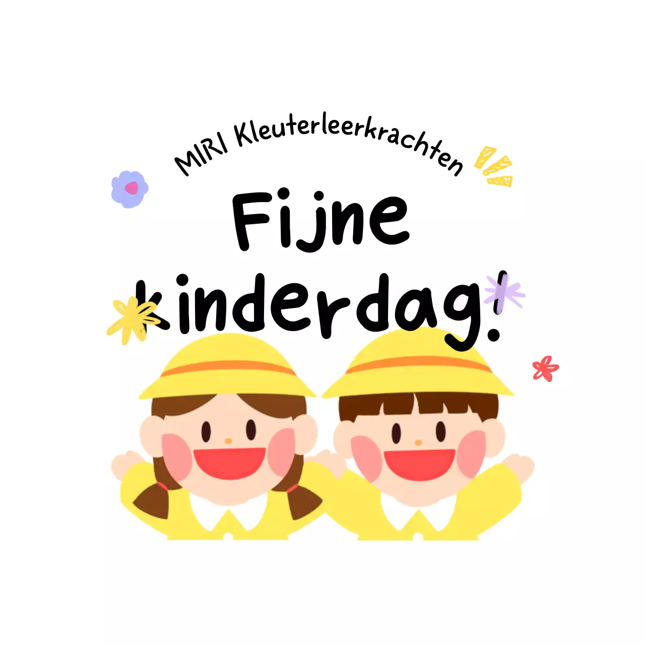 Geel en schattig Kinderdagfestival