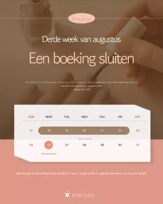 Beige Eenvoudige Reserveringsgids