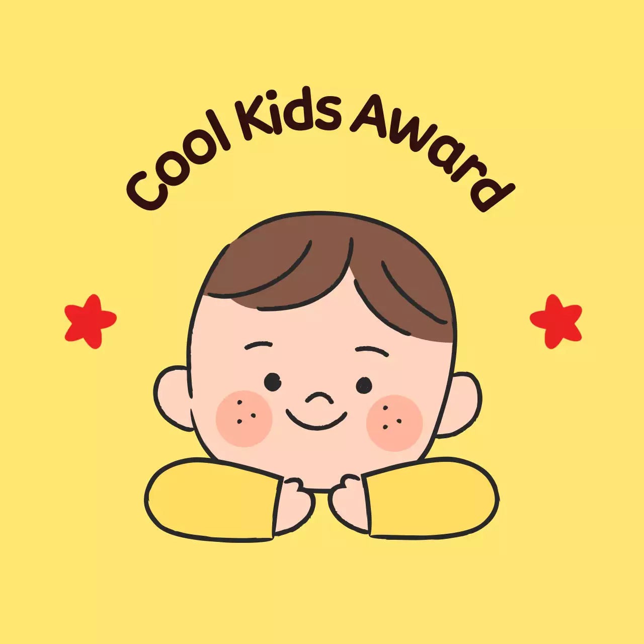 Gele schattige Kinderdagprijs