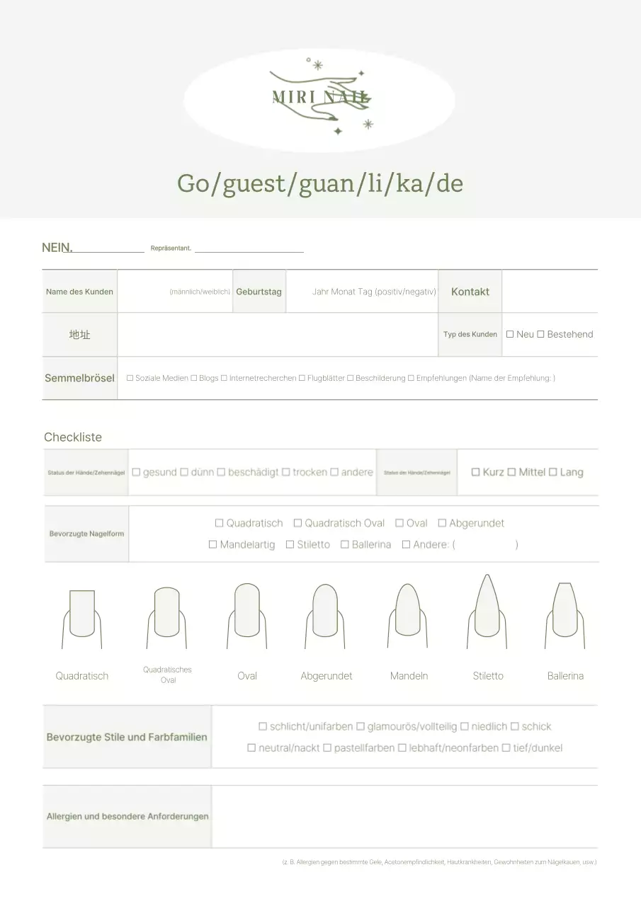 Elfenbeinfarbenes Briefpapier zur einfachen Nagelpflege